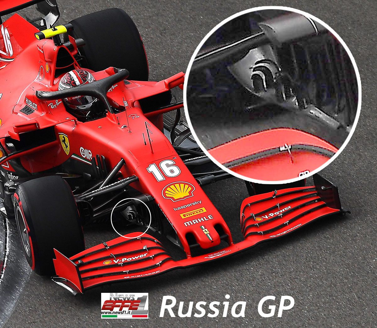 Направляющие в области боковых дефлекторов © newsf1.it